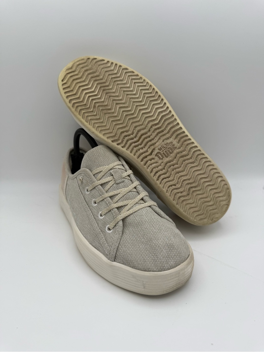 Women's Hey Dude Cody Light Grey Heathered Knit Mesh Casual Slip-On Shoes Sz 9
